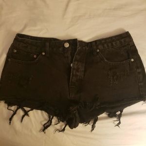 Forever 21 Black Denim Shorts